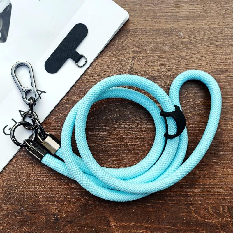 

120CM Universal Crossbody Lanyard Strap Chain Mobile Case For iPhone 16 Samsung S25 Sports Climbing Trip Color Nylon Cord Rope