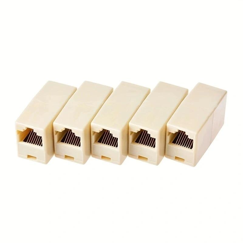 10Pcs Network Ethernet Dual Straight Head Lan Cable Joiner Coupler RJ45 CAT 5 5E 6 6a Extender Plug Network Cable Connector
