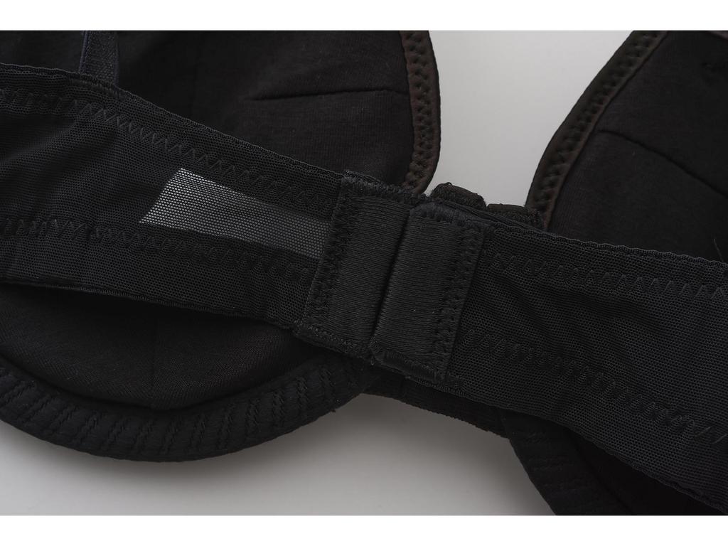 French Smooth Cross Back Push-Up Lingerie Bra - Underwire, Anti-Sagging, Thin Cotton Cup