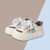 2025 Spring and Autumn Fashion Versatile Little White Shoes Viral Trends Board Shoes Soft Sole Sports Shoes Cute Soft Cute Bread Shoes