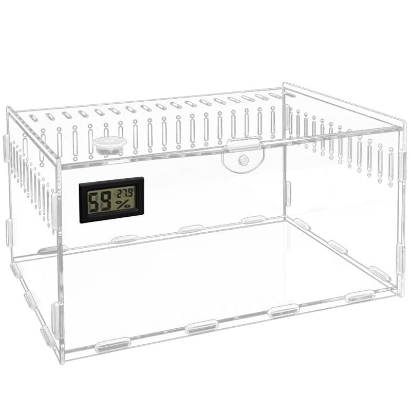 

Коробка для кормления насекомых, прозрачный акриловый контейнер, террариумы для пауков, рептилий