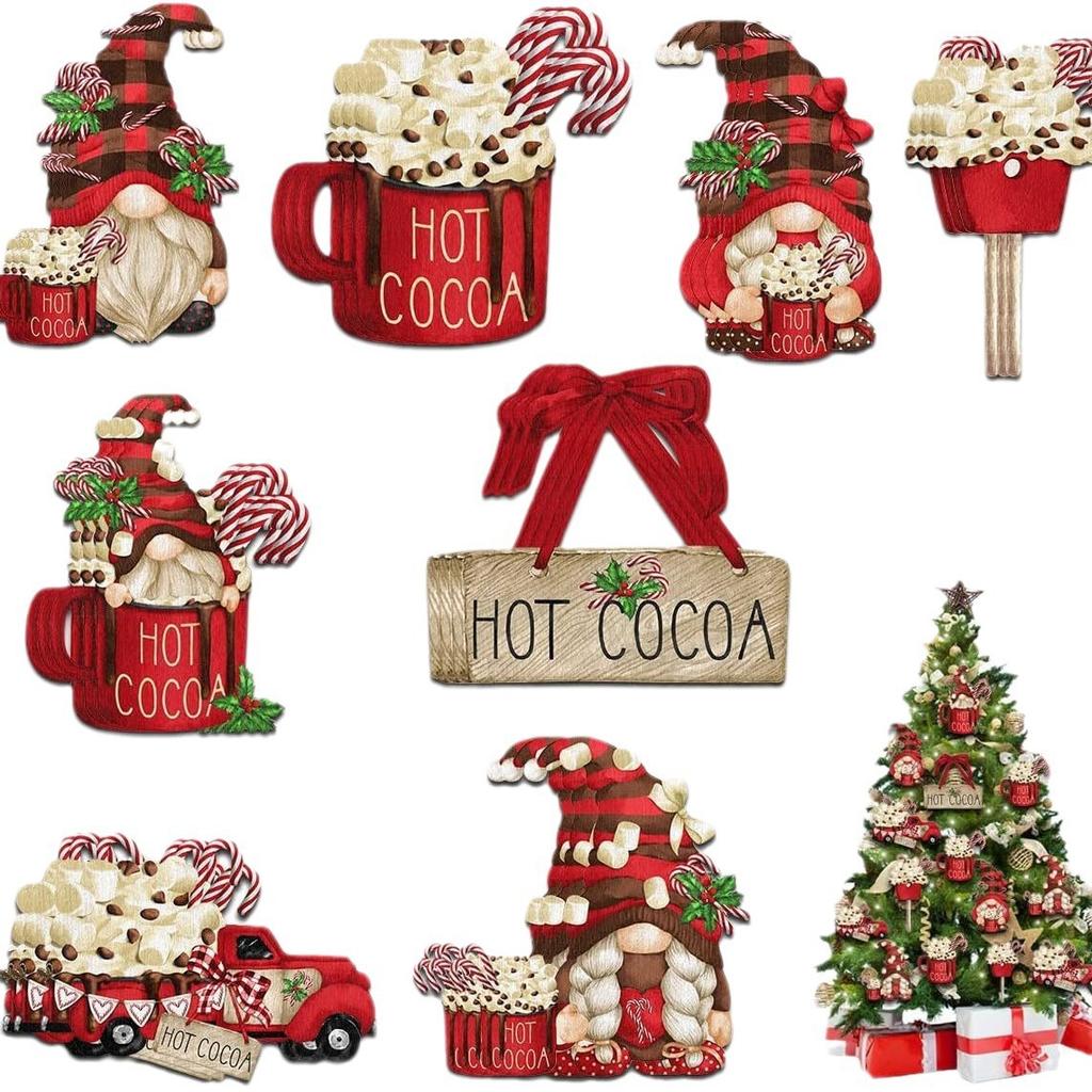 Cross-border Gnome Christmas Wooden Pendant Set Christmas Tree Pendant Decoration Home Decoration Supplies Crafts