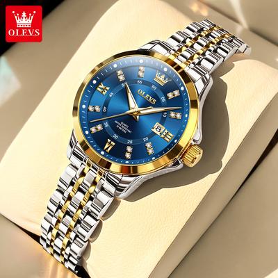 Original Women‘s Gold Watch Ladies Analog Quartz Elegant Diamond Wristwatch Waterproof Luminous Women Watches