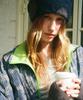 POEV Fluffy Dotted Knit Beanie - Navy