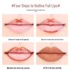 Han Qian Waterproof Matte Lip Liner & Lipstick Duo - Long-lasting, Rotating Lip Pencil for Autumn/Winter.
