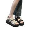 Roman muffin sole sandals summer new Velcro new Chinese casual platform beach shoes