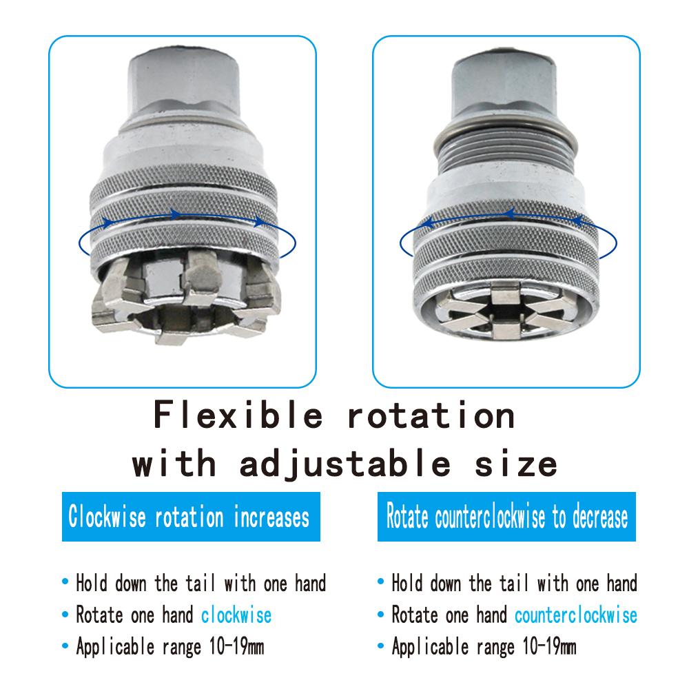 Adjustable Magic Socket Multifunctional Hexagonal Socket Ratchet Wrench Hand Drill Screw Tightening Tool Accessory Set