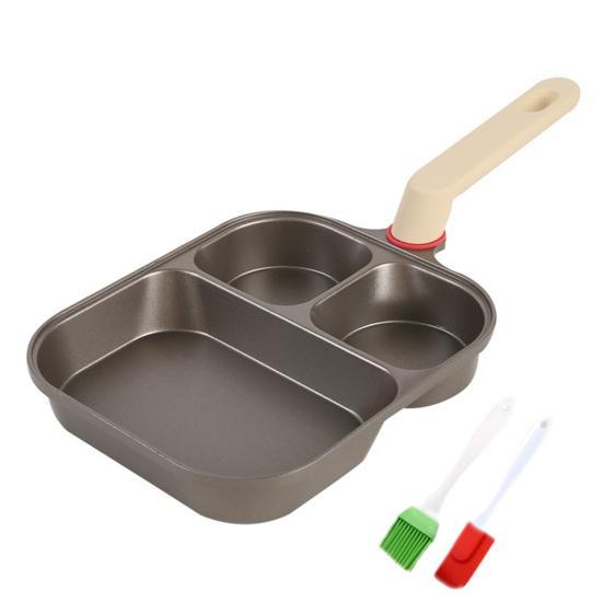 3-In-1 Breakfast Pan Non-Stick Cooking Pan Large Capacity Omelette Skillet Pancake