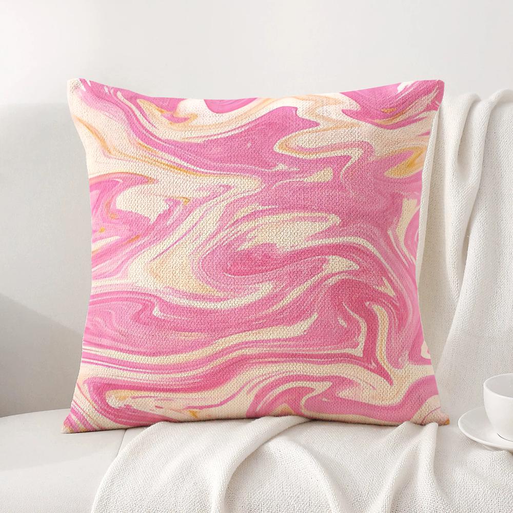 Marble Pattern Cushion Cover Natural Linen Organic Fabric DoubleSided Printing Sofa Home Decor Gift Pillow Cover