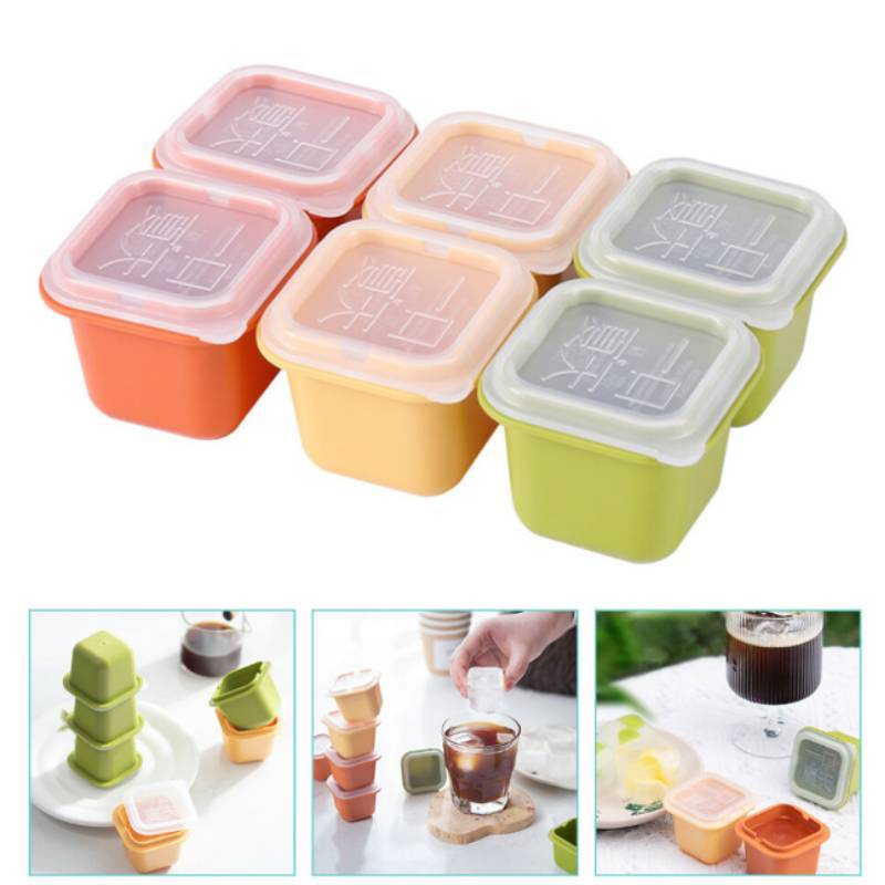 Ice Cube Tray Food Storage Container With Easy Release For Home Use