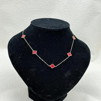 New 13mm Four-leaf Clover Five-flower Necklace Does Not Fade High Version 11mm Titanium Steel Clavicle Chain Jewelry