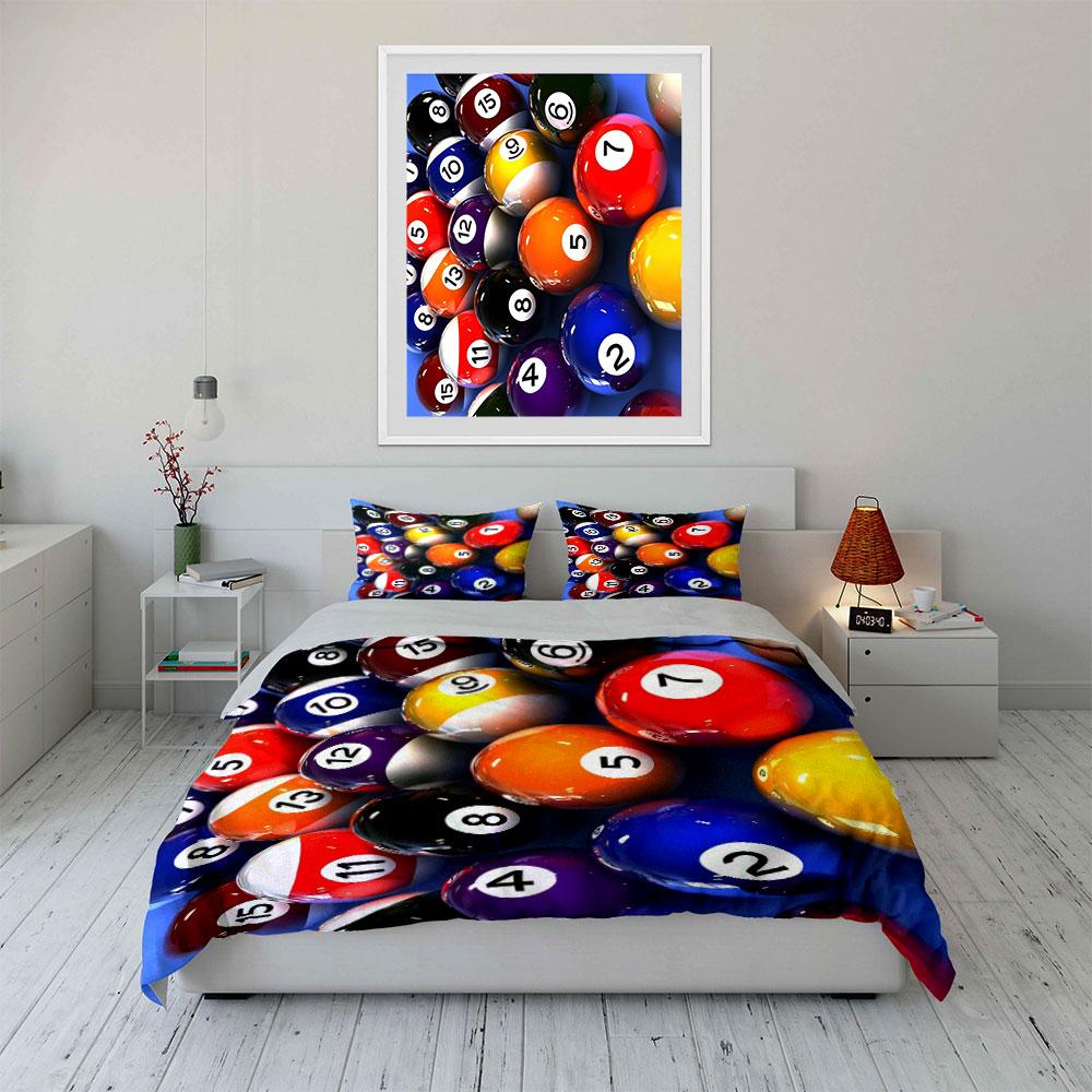 Pool Table Accessories Set Multiple Sizes Kid'S And Adults' Bedroom Exquisite 3Pc Bedding Set, Gift