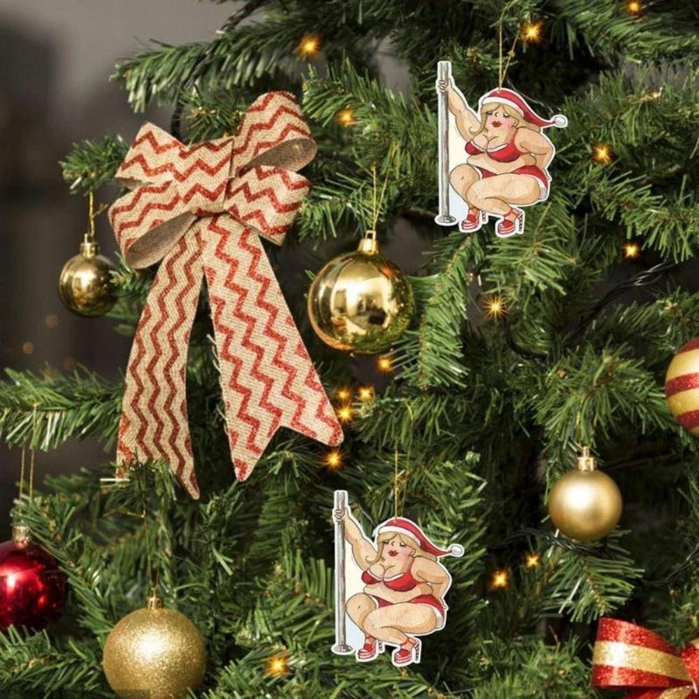 

Acrylic Christmas Prank pendant Funny Xmas Snowflake Decorations Party