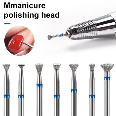 7Pcs Nail Drill Bits Set Assorted Size Heavy Duty Emery Nail Art File Pedicure Manicure Grinder Machine Bits Accessories Replacement Kit