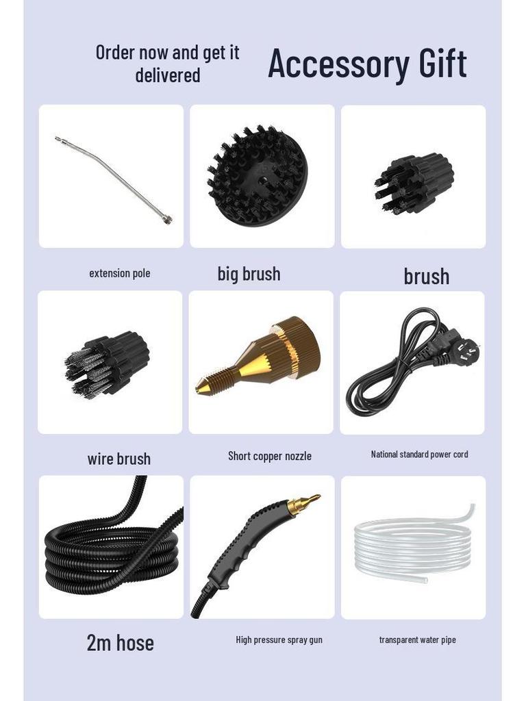 High-Power Multifunctional Steam Cleaner for Kitchen Range Hood