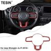 Steering Wheel Covers Decoration Interior Red Carbon Fiber For Jeep JL JT 2018+