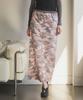 Iteoneolmomeonteu Camo Cut-Off Maxi Skirt_Pink