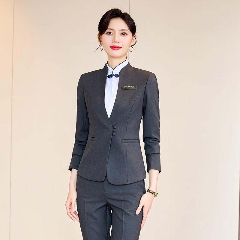 Women's Professional Chinese Style Workwear Suit Set