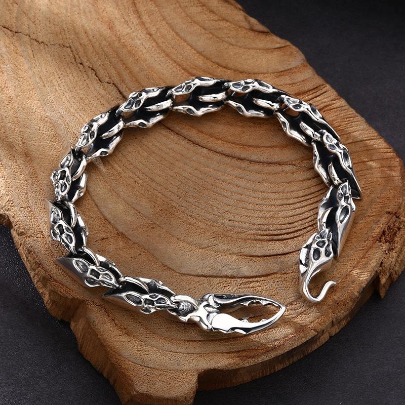 New Style Domineering Heavy Industry Crab Claw Bracelet Domineering Trend Retro Vintage Antique Jewelry