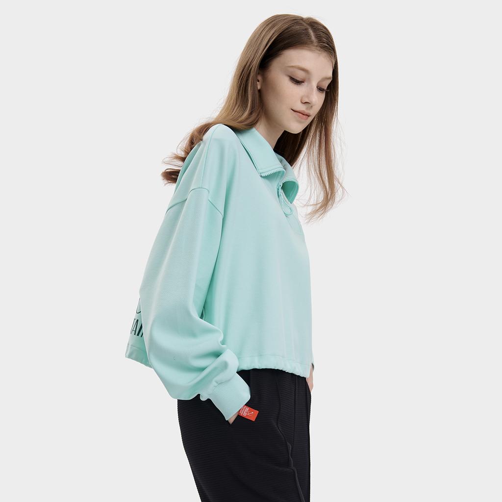 New FILA Sweatshirts Women's Turquoise Lake Green F11W339204F-TQ