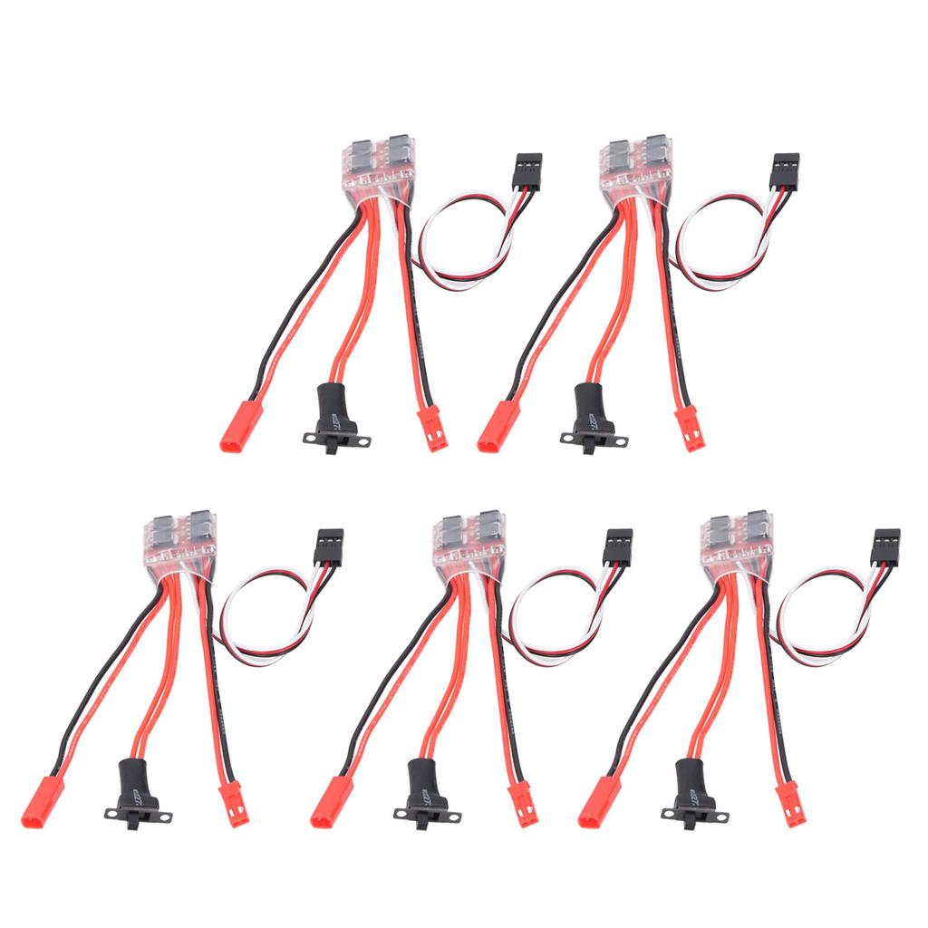 5PCS 30A Brushed ESC with Brake Dual Way JST Interface Micro 30A Brushed Speed Controller for 130 180 260 Motor 1 16 1
