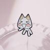 Creative Cartoon Animal Design Smiley Cat Brooch Brightly Colored Enamel Pin