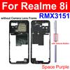 For Realme 8i 8 Pro 8S 8 4G 5G Middle Frame Housing Bezel Middle Frame Cover With Side Button Camera Lens Cover Repair