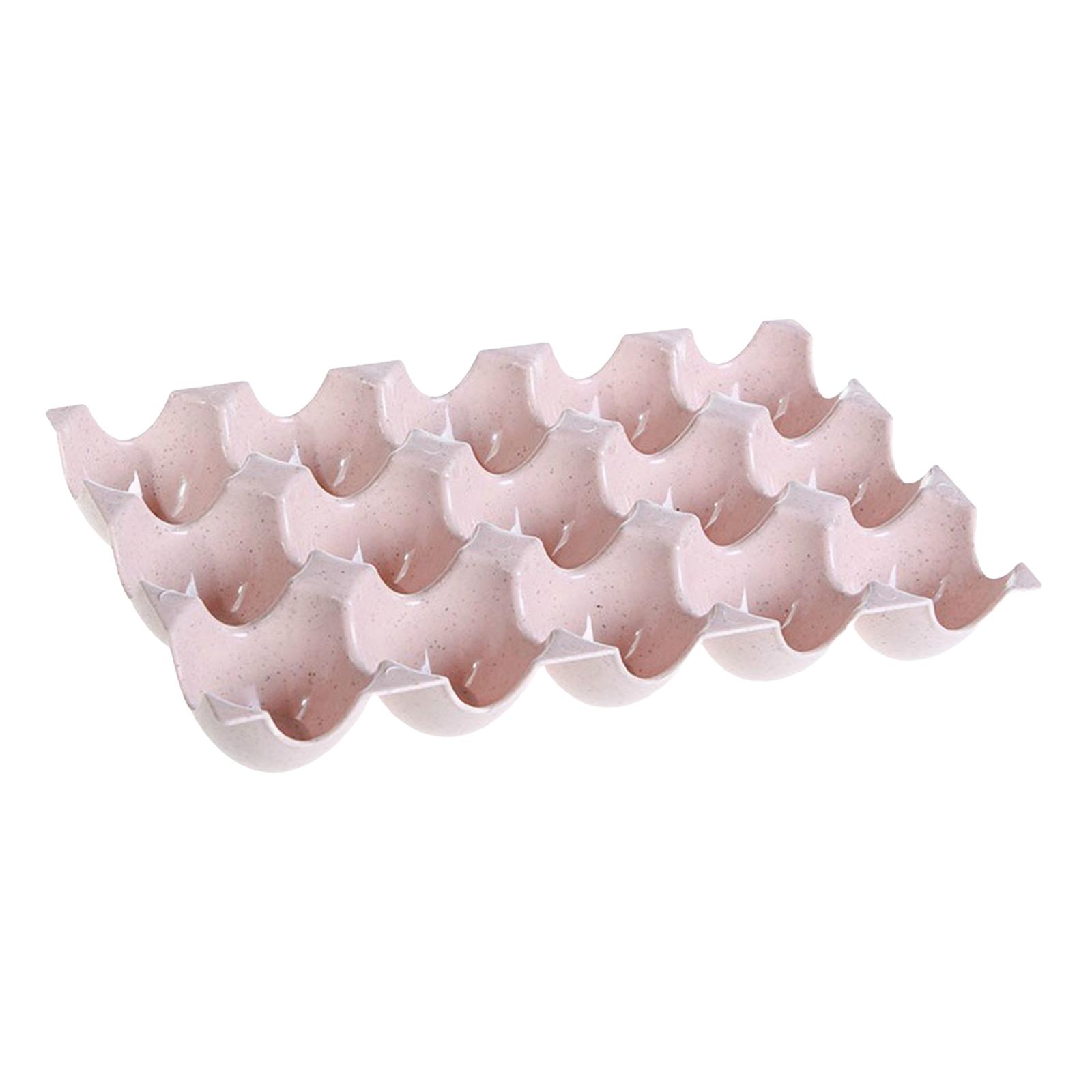 

15 Grids Egg Holder Organization Durable Stable Refrigerator Egg Organizer for Refrigerator Countertop Cabinet Restaurant рожевий
