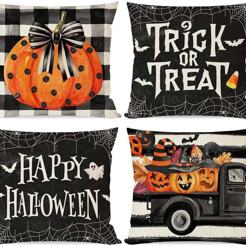 Halloween Decoration Pillowcase Ghost Skull Pillowcase Living Room Decoration Sofa Pillow Pillow Bedside Pillow