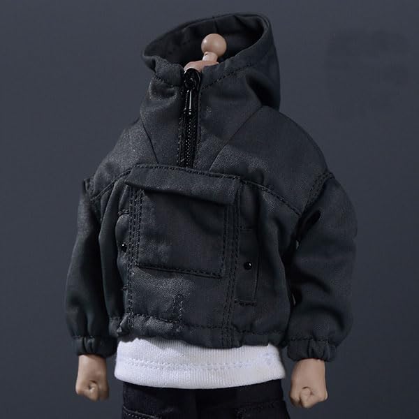 

Модный свитшот масштаба 1/12 (1 кусок) для мужчин и женщин (Тело, голова, обувь и т.д.. Не включено) Темно-серый