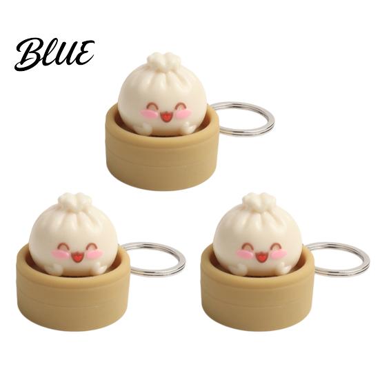 Decompression Keychain 1/2/3Pcs Pendant Stress Relief Toy Mini Steamer Bun Rebound Elastic Bag Soft Squeeze