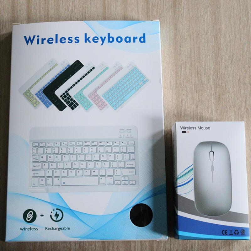 Wireless Rechargeable Mouse & Keyboard Combo for iPad, Tablet, Phone, Laptop