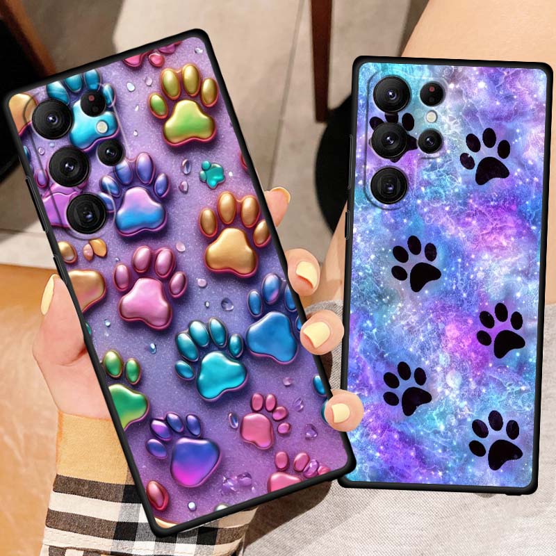 Creative Cat Claw Design For Samsung Galaxy S26 S25 S24 S23 S22 S21 S20 Ultra Plus FE 5G Black Soft TPU Phone Case