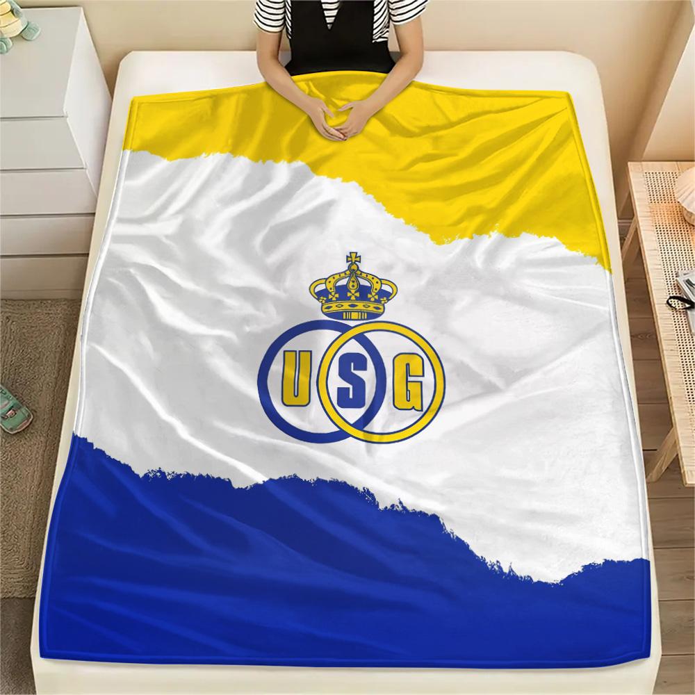 Royal Union Saint-Gilloise Flanelldecke mit Aufdruck, Hohe Qualität, Bequem für alle Jahreszeiten, Heimdekoration, Wärme und Komfort