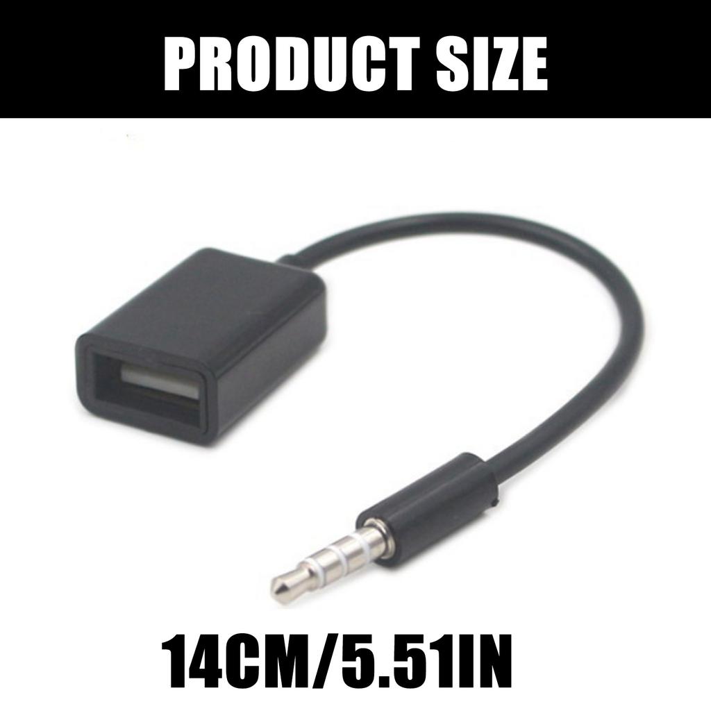 Universal 3.5mm USB To AUX Converter Connection Cord Suitable for Vehicle Sound Music Playback Connecting Stereo Sources