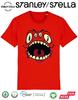 HALLOWEEN 4 Eyed Red Monster T-Shirt Mens Womens Tees Top Funny Fancy Dress Horror Costume Gift