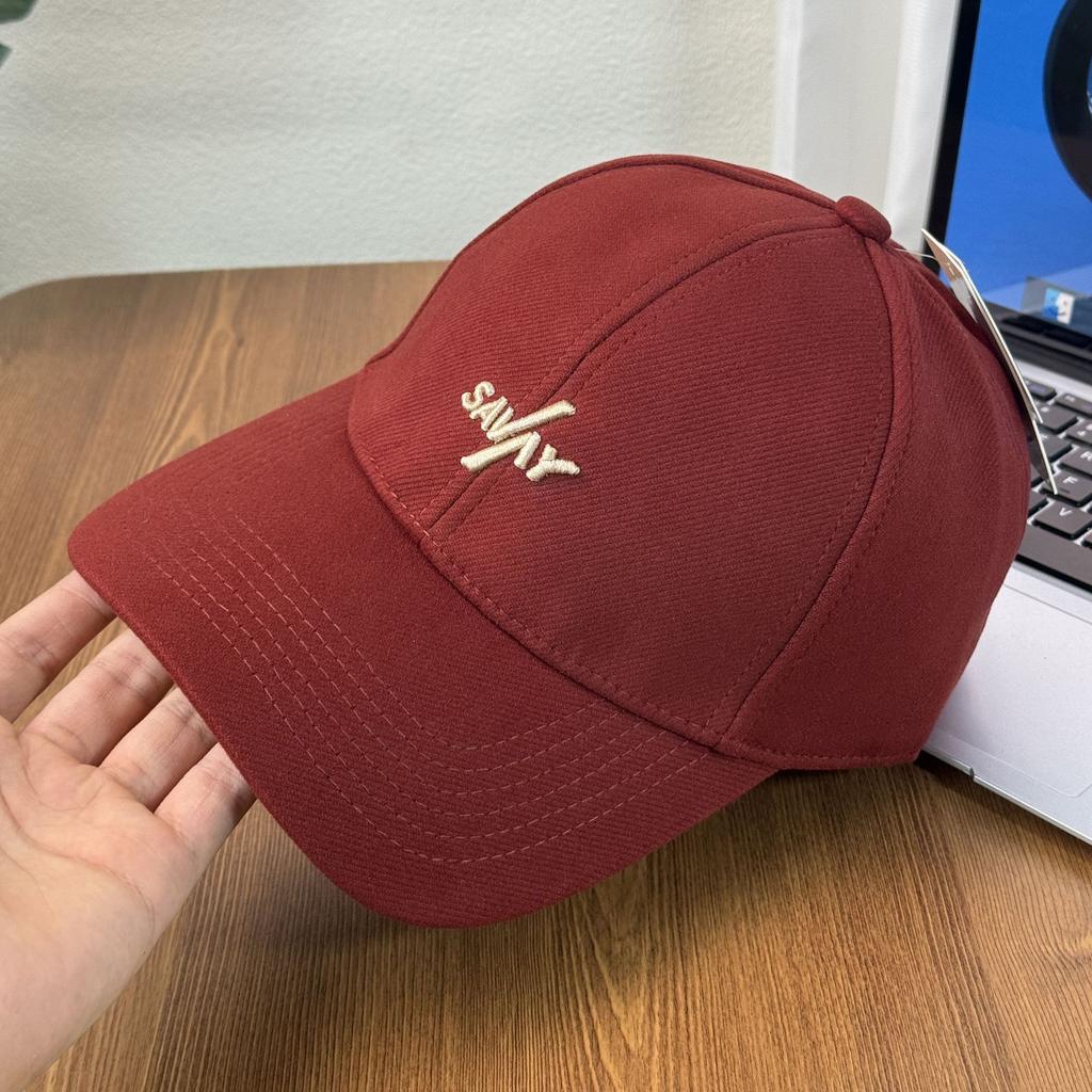 Fashion Hat autumn and winter warm Korean version of the new versatile letter embroidery woolen baseball cap fashion men's and women's sunshade cap