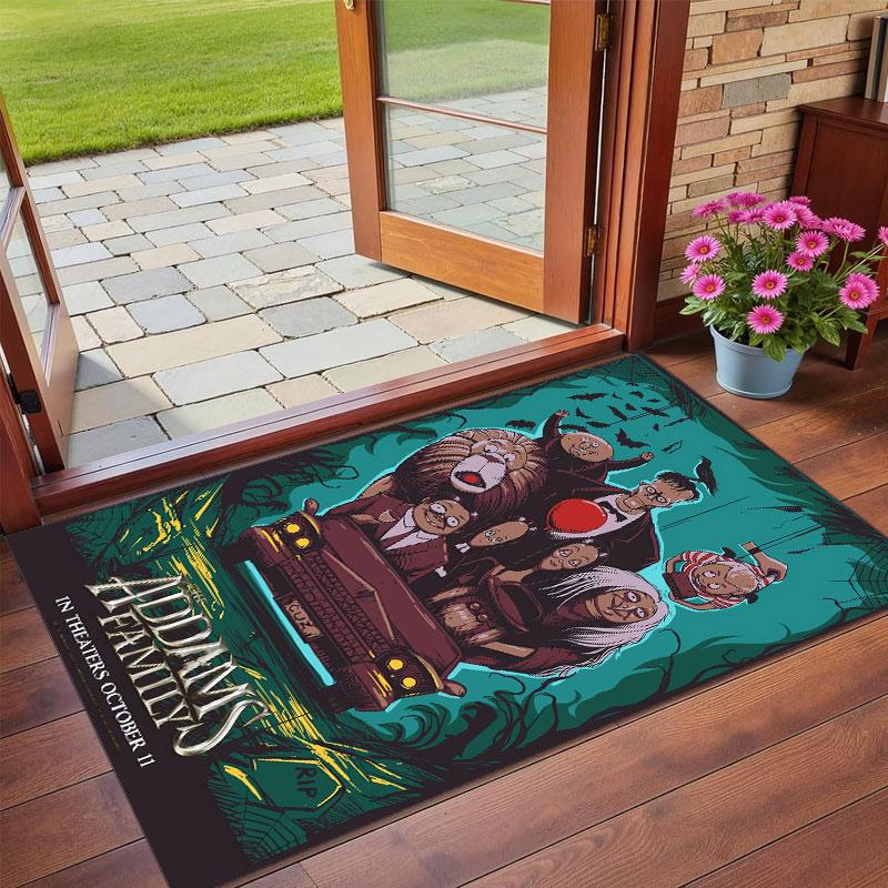 Crystal Velvet Rug Soft Non Slip Indoor Floor Mat Home DecorThe Addams Family