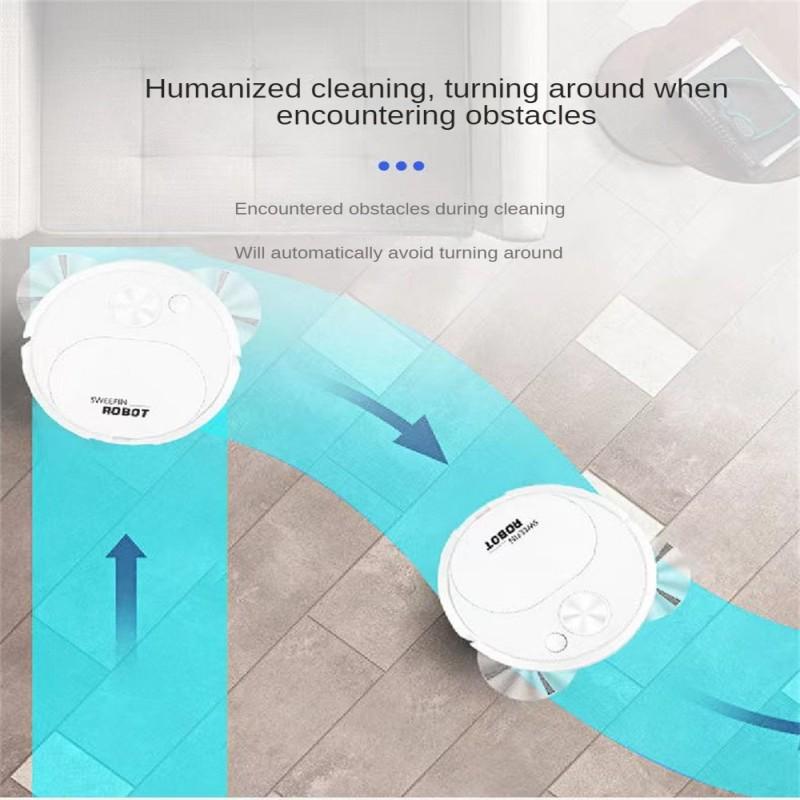 Lightweight Robotic Sweeper, Fully Automatic Mini Household Cleaning Machine, USB Rechargeable Smart Vacuum