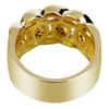 18k Gold Plated Diamond Open Ring for Men Stylish Watch Band Finger Ring European American Trendy Jewelry