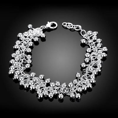 925 Sterling Silver Bracelets Charms Bead Chain Fashion Cute Nice Women Grapes Bracelet Wedding Jewelry