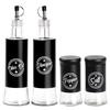 Bottles for Oil and Vinegar, Spice Jars 4 Pcs.