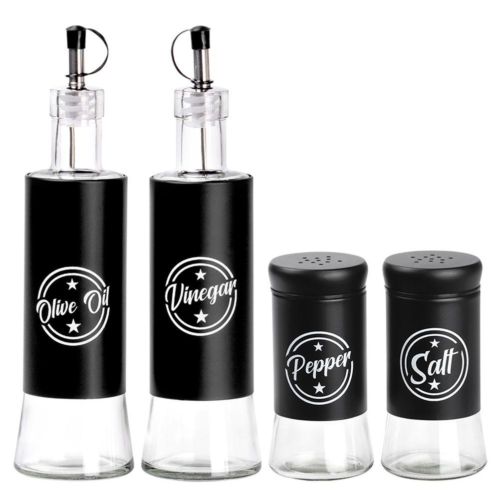 Bottles for Oil and Vinegar, Spice Jars 4 Pcs.