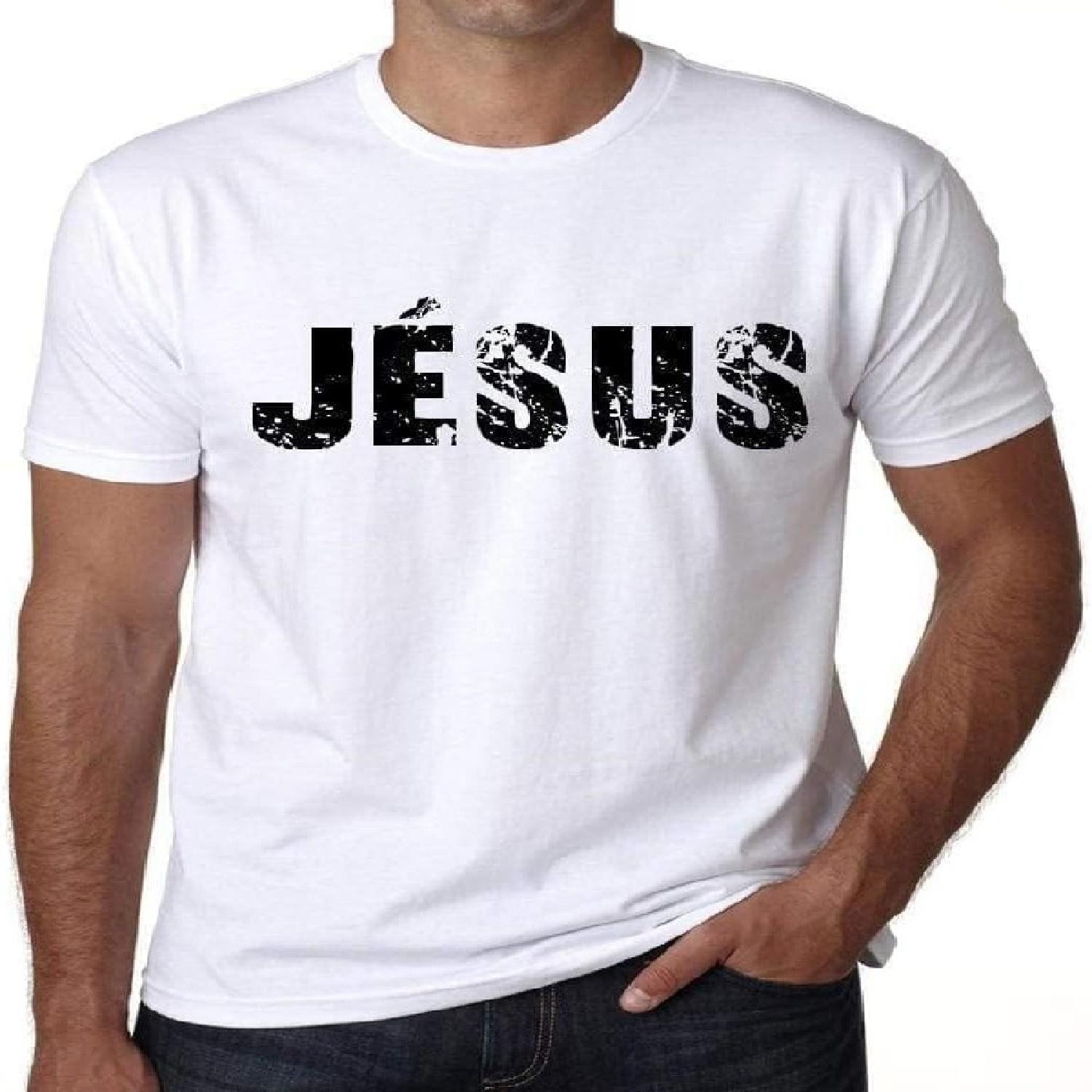 ONE IN THE CITY Men’s Vintage Tee Shirt Graphic T Shirt JÈsus XXXXXL белый