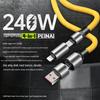 1,5m 4-in-1 Datenkabel, 240W Schnellladung, Kompatibel mit Apple, Huawei, Typ-C