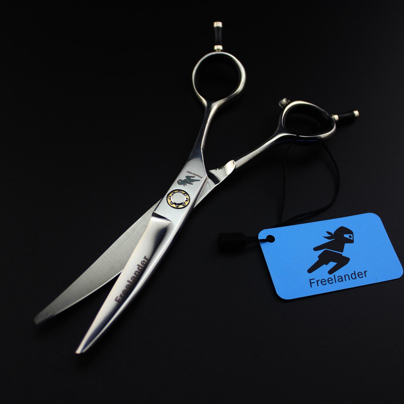 6.0 Inch Upper And Lower Upturned Handle Willow Leaf Curved Scissors, Hair Scissors, Hair Scissors, Flat Scissors, Bangs Scissors Willow leaf curved scissors