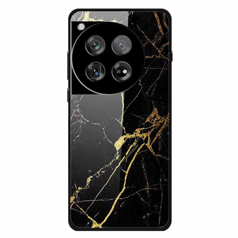 Für OnePlus 12 5G Hülle Musterdruck PC+Gehärtetes Glas+TPU Handy-Rückseite