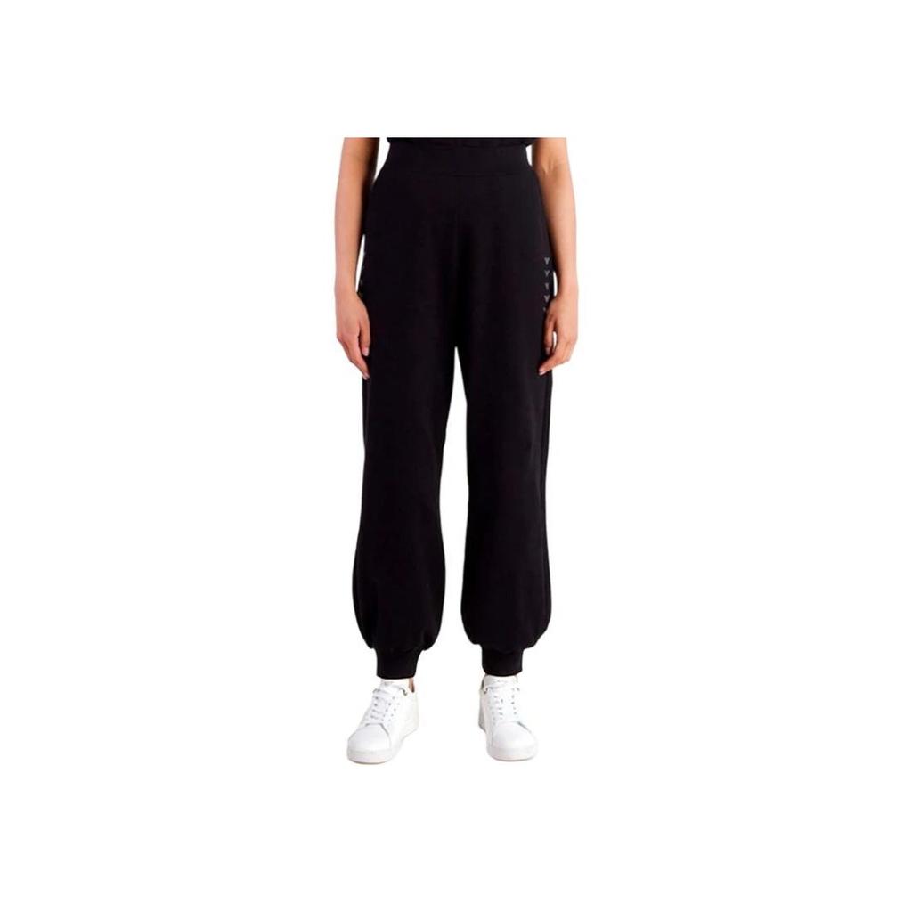Emporio Armani EA7 Logo Casual Tapered Sports Pants Women pants Black 6RTP68-TJPLZ-1200