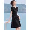 Chushen Women's Hepburn Style Short Sleeve Midi Dress