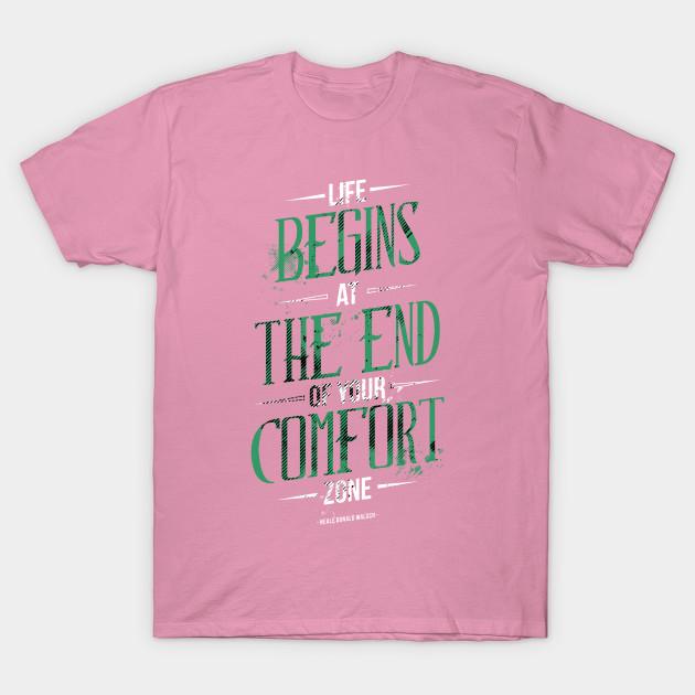 T Shirt Women Life Begins At The End Of Your Comfort Zone Harajuku Print Kawaii Tshirt Summer Short Sleeve Female T-Shirt Top Tee